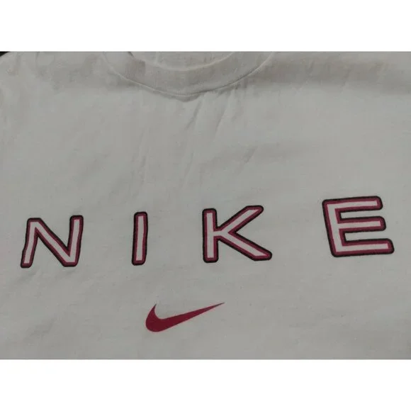 Vintage 90s Nike T shirt Spell Out Center Swoosh Mens Small - Picture 4 of 4